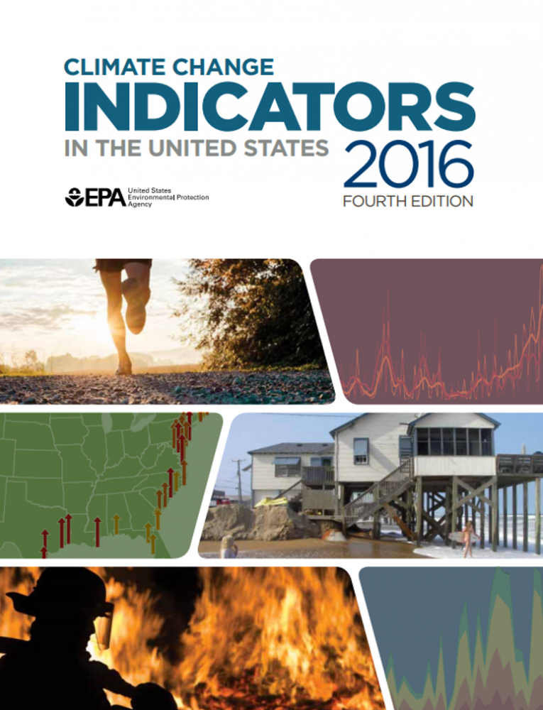 EPA Climate Change Indicators in the United States 2016 report cover